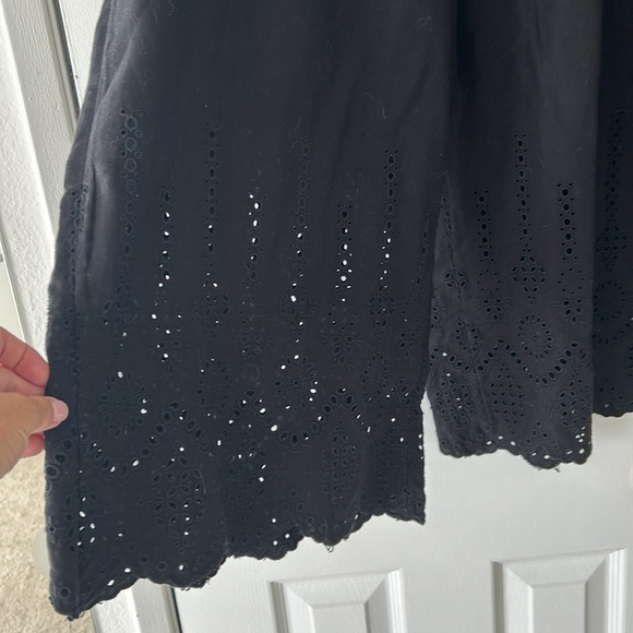 Anthropologie eyelet cropped flare pants - Picture 5 of 8